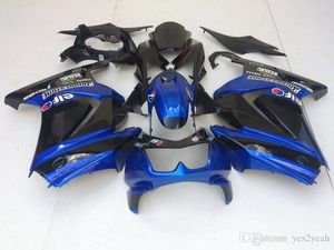 Conjunto de feiras de injeção para Kawasaki Ninja ZX250R ZX 250R 2008 2012 Bodywork EX250 08 10 12 Blue Feinging Body Kit KW9Q
