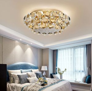 Lampadario moderno a LED in cristallo di lusso con paralume in cristallo dorato per soggiorno, camera da letto, lampada da soffitto a sospensione