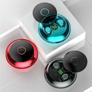 T5s TWS Bluetooth fones de ouvido mini fones de ouvido sem fio invisíveis HiFi estéreo À Prova D 'Água Esportes Headset LED Touch Earbuds com Mic