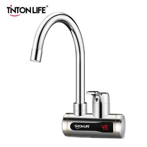 Instant Tankless Electric Hot Water Heater Faucet Kitchen 360 Rotatable Heating Tap Water Heater with LED Temperature Display T200423