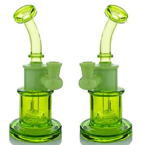 Vintage 8inch Birthday Cake Rig Glass BONG Narghilè Pipa Bruciatore a nafta con ciotola o Banger può mettere il LOGO del cliente