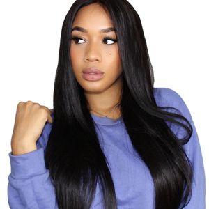 30 polegadas Clear HD Lace Front Wig Hetero Cabelo 4x4 Peruca fechada