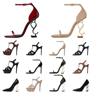 YSL High Heels Con scarpe eleganti da donna Scarpe da donna firmate con tacco in pelle scamosciata verniciata con tacco alto Scarpe da sposa con