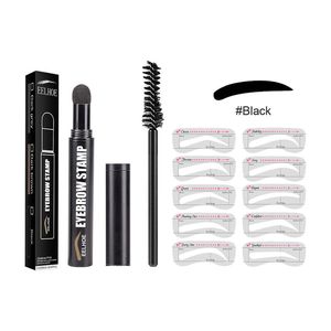 Brow Stamp with Stencil Kit Eyebrow Enhancers Brow Pen Set Lazy Easy Eyebrows Card Natural Waterproof free ship 1000