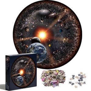 Space Puzzle 1000 Pieces 3D Puzzles for Adults Jigsaw Puzzle 1000 Adults Toy Montessori Toys Planet Round Rainbow Planet Gift 201218
