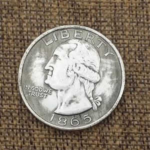American 1865 White Copper Silver Coin Foreign Silver Coin Collection Antique Coin Diameter 38mm