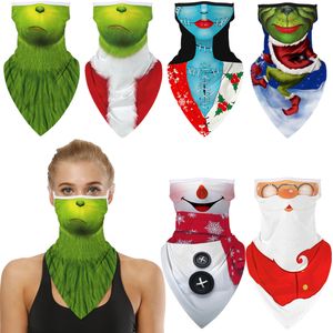 Wie der Grinch Weihnachten gestohlen hat, Weihnachtsmann, Schneemann, Cosplay, Gesichtsmaske, Halstuch, Masken, Bandana, Stirnband, Sturmhaube