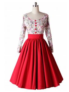 2019ファッションプリントドレス夏の春の女性長袖ドレス花柄のヴィンテージレトロなドレスの高い腰のレトロなドレス