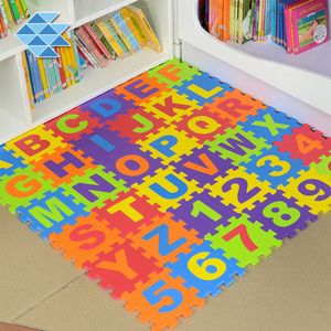 36 st Kid Puzzle Play Mat med Eva Foam Interlocking Exercise Tiles Pad Floor Carpet LJ201124