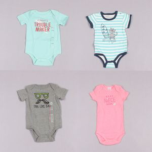 Clearance sale Summer baby romper short sleeve newborn rompers boys rompers Infant One Piece Clothing girls jumpsuit mixed color Z239