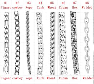 2022 Titaniumsportzubehör wählen Sie Ihren Stil 4mm Figaro-Ketten Halskette 16-24 Zoll 925 Sterling Silber Platted Fody Herren Schmucktoperqualität