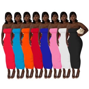 Nya designers 2024 Kvinnor klänningar kläder Kvinnors solida bh klänning avslappnad maxi strand blommig bohemian