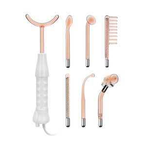 7In1 High Frequency Facial Machine Electrode Glass Tube Wand Spot Acne Remover SPA Skin Care