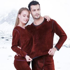 Wholesale thermals wool resale online - Men s Thermal Underwear Men Winter Women Long Johns Sets Fleece Keep Warm In Cold Weather Merino Wool Underpants Leggings1