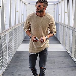 Autumn Casual Solid O Neck Sweater Men Pullover Sweaters Casual Jumper Male Knitted 201028