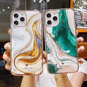 Glitter Bradient Marble Texture Phone Cases for iPhone 14 13 11 12 11pro Max XR XS Max X 7 8 Plus 11Pro 12 Wrackproof Pumper Back Cover