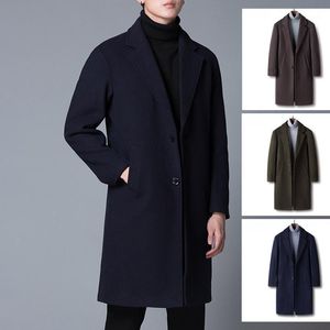 40% woollen and woollen overcoat men's coat winter Korean youth loose men's middle long windbreaker1