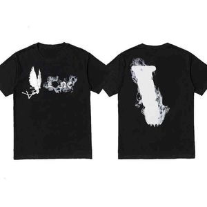 T-shirt 20SS Grande reflexivo v manga curta camiseta | Verão Designer Hip Hop Amigos Preto Branco Tee Não Fumadores Crânios Angel Camisas Para Mens