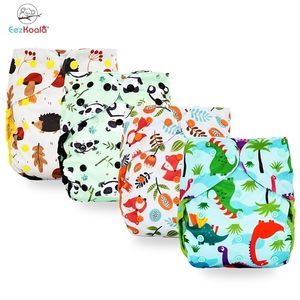 EezKoala Big XL Size Cloth Diaper Cover Washable Baby Reusable Real Cloth Pocket Nappy Diaper Cover Wrap Nappys 201117