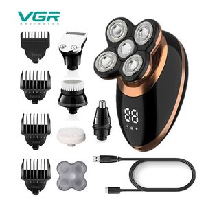 VGR Shaver 5 in 1 Electric ShaverフローティングUSB充電式洗えるメンズシェーバーパーソナルケアアプライアンスエレクトリックスーバーV-316