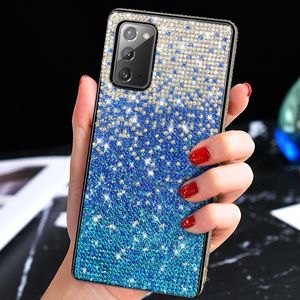 Lüks Bling Glitter Kristal Elmas Girly Telefon Kılıfları Samsung Galaxy Not için 20 S20 S21 Ultra S10 Artı Not 10 Pro Arka Kapak