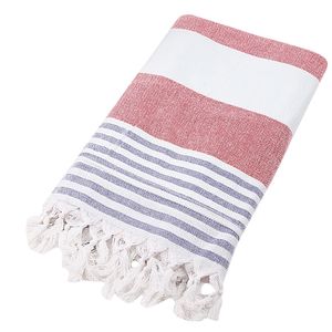 Toalhas para adultos Algodão Turco Simples padrão listrado Praia Fringed Tingido Jacquard Bath Towel 201216