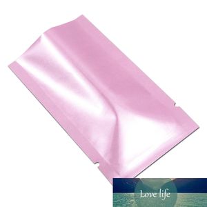 Sacchetti di plastica aperti in foglio di alluminio rosa Sacchetti per conservazione sottovuoto Sacchetti termosaldati Sacchetti per alimenti per feste con tacca a strappo