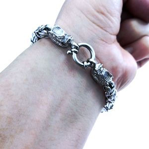 Bracciale prepotente alla moda da uomo con rubinetto in argento sterling, regalo maschile hipster in argento pieno al suo fidanzato