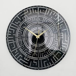 Wall Clocks Simple And Creative Acrylic Mirror Decoration Clock Watch Calligraphy Art Word Indoor Sticker Mural