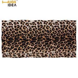 Hugsidea Luxury Leopard Print Badkar / Strandhandduk 3d Cheetah pälsdesign Spa / Sport / Gym Blankett Snabbtorkande Duschhandduk Badrum