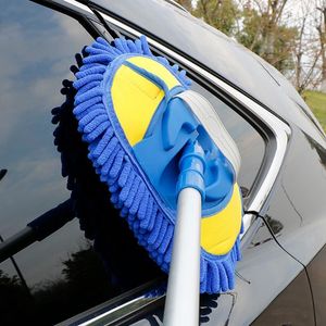 Wholesale car cleaning mops brushes resale online - Car Cleaning Brush Telescoping Long Handle Auto Accessories Car Wash Brush Cleaning Mop Chenille Broom cm Max1