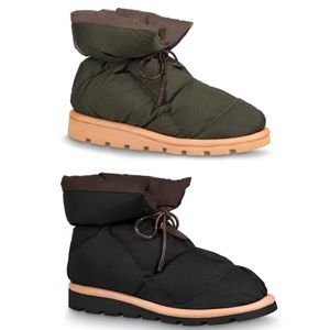 Fashion PILLOW Flat Ankle Boots Women Designer Down Boot Soft Down Waterproof Nylon Upper Winter Boots Good Quality With Box 35-41 NO265