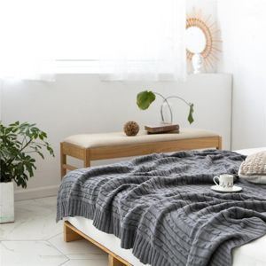Blankets LOVINSUNSHINE Soft Blanket Solid Color Bedspread Plaid Super Throw Fleece Picnic EE99#