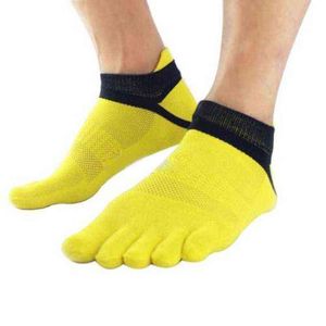 1 пара дышащих унисекс мужчины женщин носки спортивные идеальные для пяти 5 пальцев туфли пальцев продажа твердых цветов носки мужчин EU38-43 Y1222