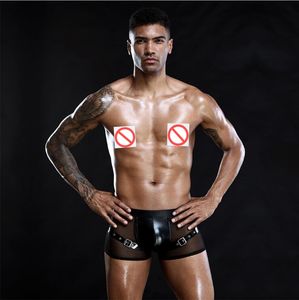 Men Boxer Briefs Shorts Bulge Pouch Soft Underpants Mens Trunks Mesh Underwear for Male Sexy Perspective underwear for Sex