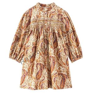 Pre-sale September 20th Girls Smocked Dress Liberty Multicolored For Fall Long Sleeves 211231