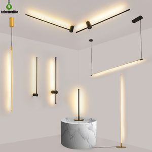 Золотой черный современный светодиодный настенный светильник зеркальный свет для гостиной ресторана спальня стены стены 60 см 80 см 1 м 1,2 м 1,45 м