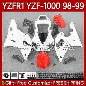 OEM Body Kit für Yamaha YZF-1000 YZF-R1 YZF 1000 CC R 1 1998 1999 2000 2001 Karosserie 82No.112 YZF R1 Rot Weiß 1000CC 98-01 YZF1000 YZFR1 98 99 00 01 Motorradverkleidung