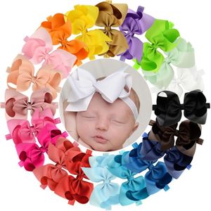 20pcs/lot 3Inch Boutique Kids Girls Bow Headband Bowknot Headbands Hair Accessories Kid Hair Bands Summer Style LJ200903