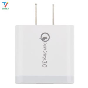 Carga rápida QC3.0 Mini Carregador USB Adaptador US Plug Travel Wall Carregador de telefone celular para iPhone Samsung Xiaomi 30pcs / lote