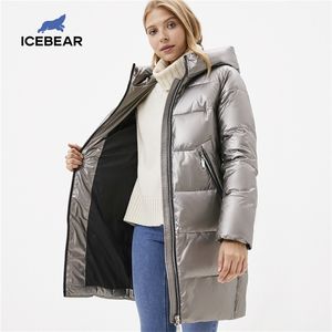 Icebear inverno casual parka moda casaco feminino roupa feminina apertada jaqueta feminina com capuz gwd1d 201217