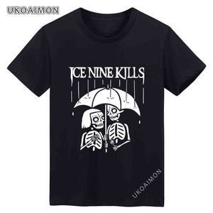 Regalo Ice Nine Kills Goth 100% cotone Magliette Retro Punk Magliette Fitness attillato carino Top Tees Girocollo Nuovo design Tee Shirt Y220214