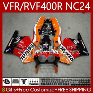 Honda RVF400R VFR400 R VR400 R NC24 V4 87 88 RVF400 RVF VFR 400 R 400R VR400RR 1987 1988オートバイフェアリングレポールブラック