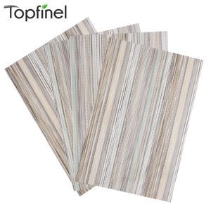 Topfinel Set of 4 PVC Decorative Vinyl Placemats for Dining Table Runner Linens Place Mat in Kitchen Cup Wine Coaster Pad T200708