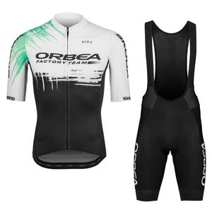 ORBEA Team Cycling Jersey Bib Shorts Set Summer Pro Team Mens Bicycle Clothing Mountain Bike Outfits Ropa Ciclismo outdoor sportswear Y22010703