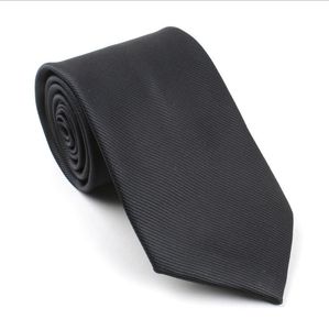 MENS TIE POLYESTER SILK 8CM Formell fast färg Fina tråd Jacquard Tie GD1031