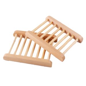 Natural Wooden Soap Dishes Tray Holder Bath Storage Boxes Plate Container Household Bathroom Shower Accessories