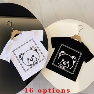 Kids T-shirts Baby Tees Tops Boy T Shirts Girl Summer Fashion Teen Top Classic Bear Cute Letter Clothes T-shirt 16 Style Size 90-150 wholesale unisex white Clothing