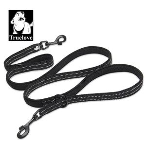Truelove Dog Leash Pet Multi-Function Reflekterande Hand Gratis Traction Rope Lämplig för användning med krage och bröstband LJ201113