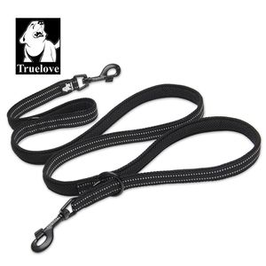 Treuelove Dog Leash PET PET Multi-funzione Multiflective Mano Free Corda di trazione adatta per l'uso con collari e cinghie a petto LJ201113